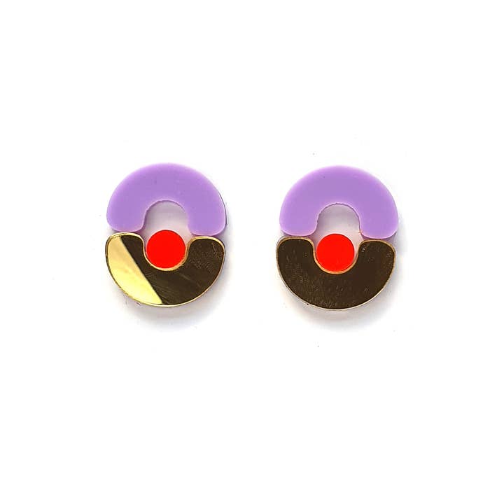 Stof Studios - Wholesale Stud/Post Earrings - Selma Acrylic Geometric Stud Earrings