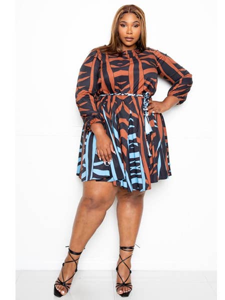 MINI TIE WAIST DRESS for wholesale by J2 FASHION