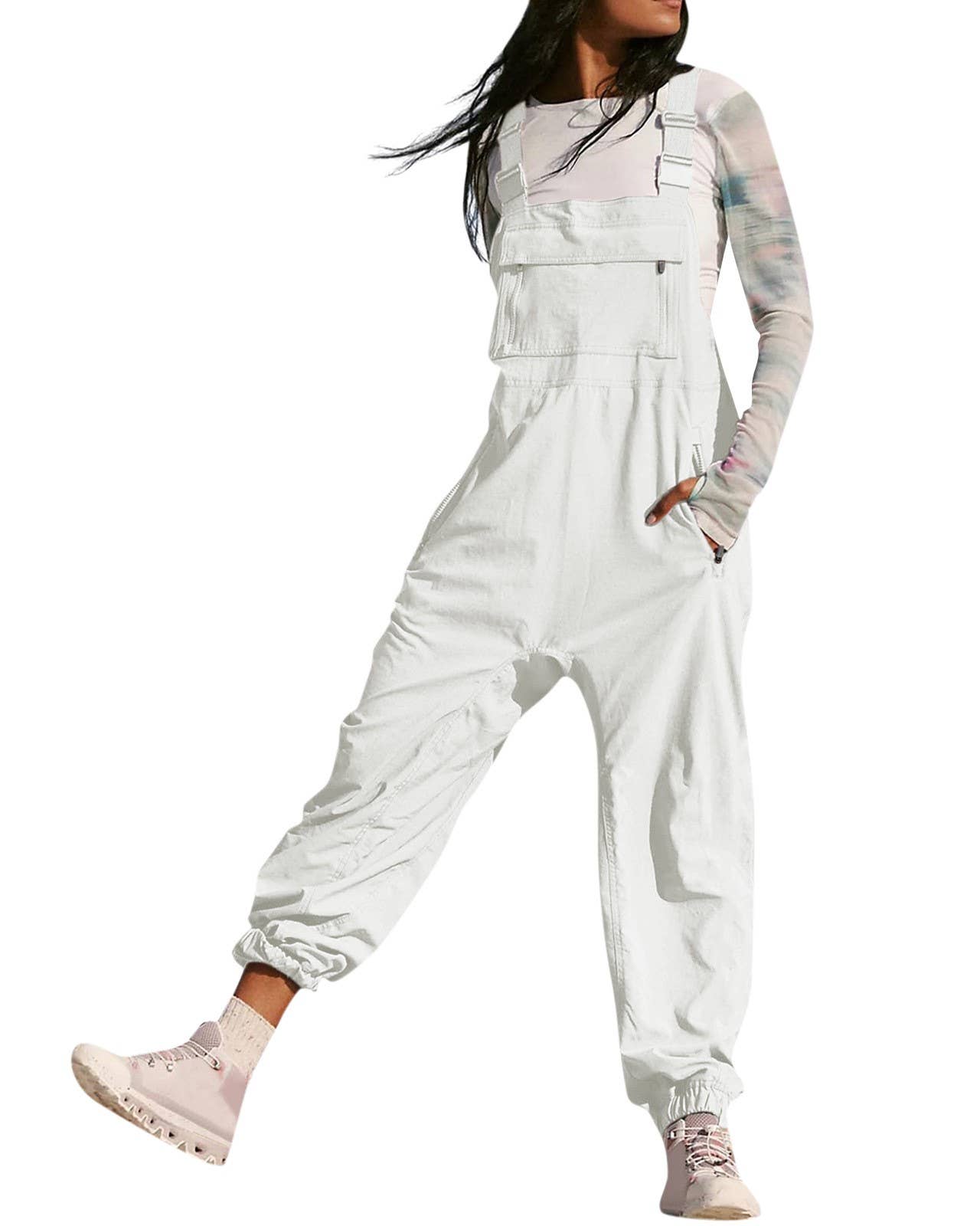 HIDDENBRAND - Wholesale Jumpsuit - Women's - Cargo Bib Chic Casual Legging Jumpsuit10