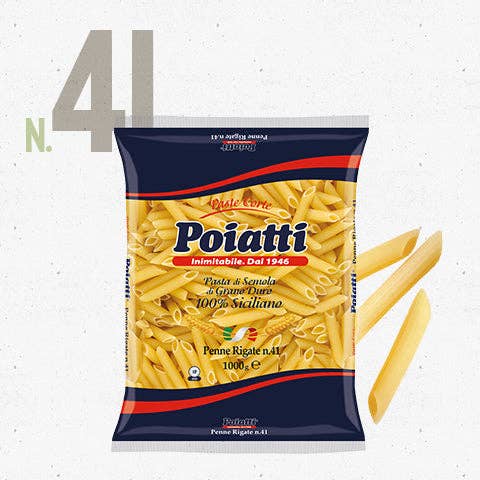 Sapori Di Sicilia Imports - Wholesale Pasta - Poiatti Penne Rigate #41 1 lb0