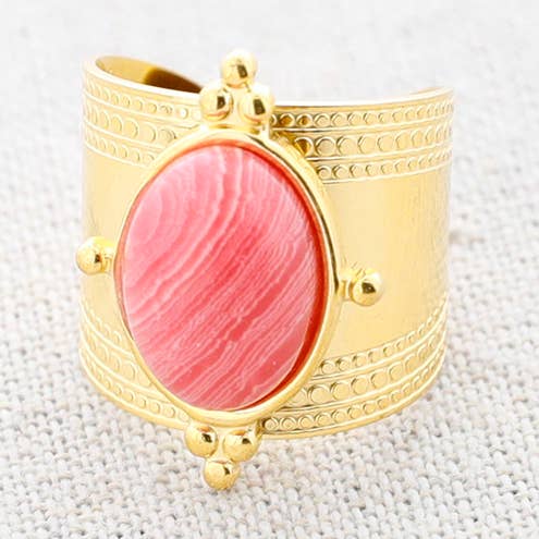 Stone Steel Ring for wholesale by Sonata