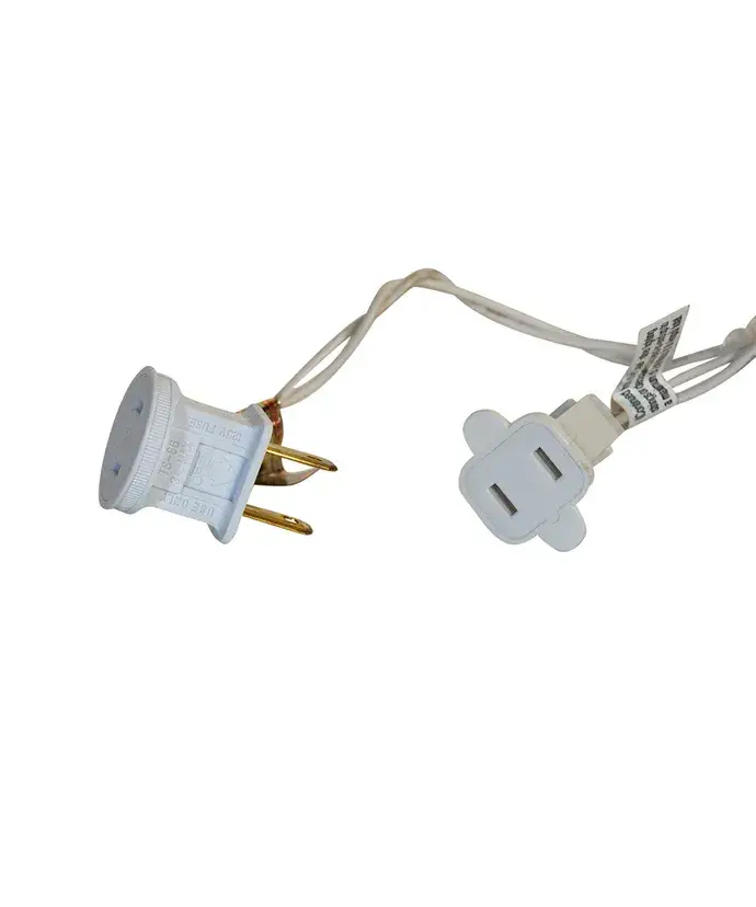 Kurt S. Adler, Inc. - Vente Fanion/guirlande - GUIRLANDE BLANCHE CRISTALLINE PRÉ-ÉCLAIRÉE DE 9 PI3