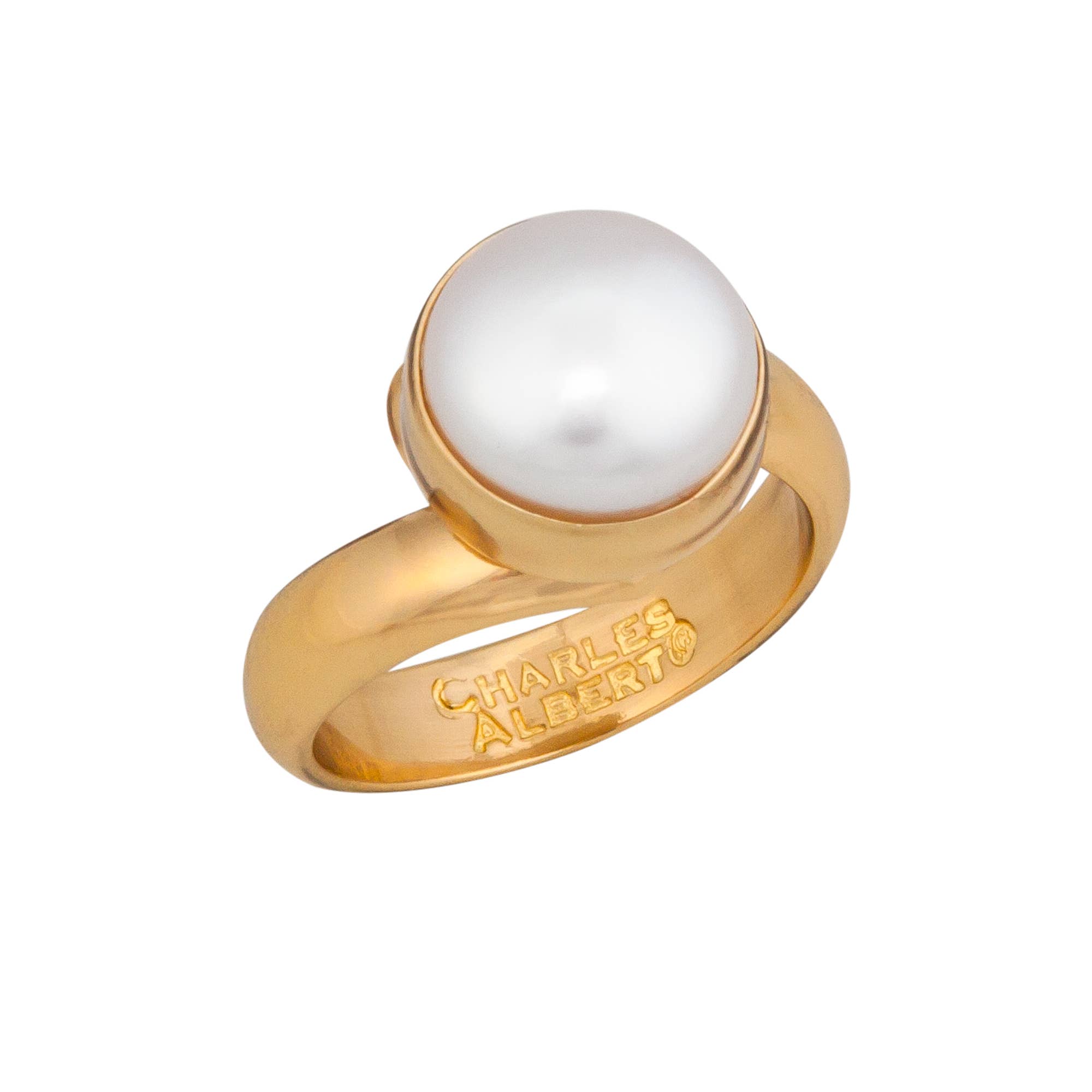 Charles Albert Inc - Wholesale Cocktail/Statement Ring - Alchemia Single Pearl Adjustable Ring1