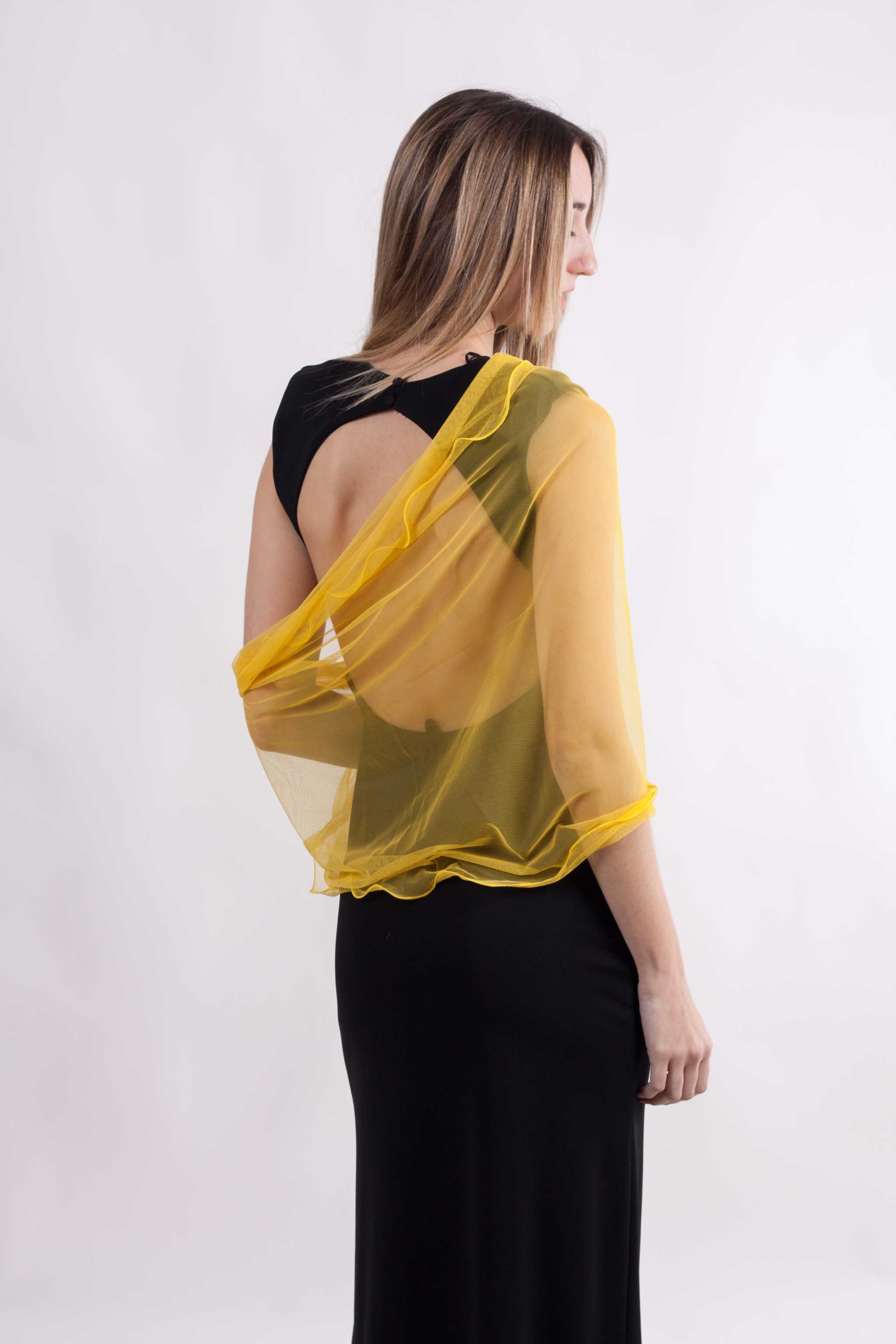 MR Complements - Vente Écharpe – femme - Châle en tulle grande taille aux bords ondulés31