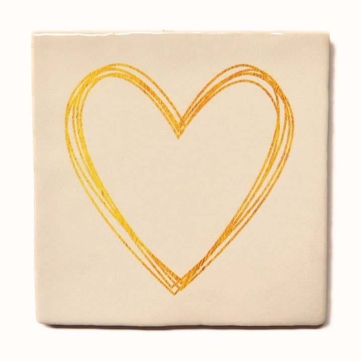 Coração de ouro - azulejo de cerâmica por atacado de Artige BV