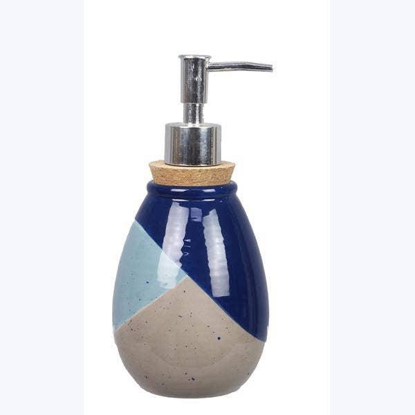 Ceramic Artistic Blue Lotion Dispenser General Gifts for wholesale by Young's