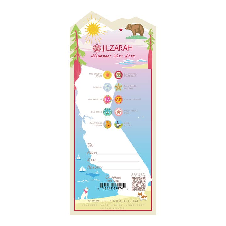 JILZARAH - Wholesale Charm/Dangle Bracelet - California Places We Love Bracelet
