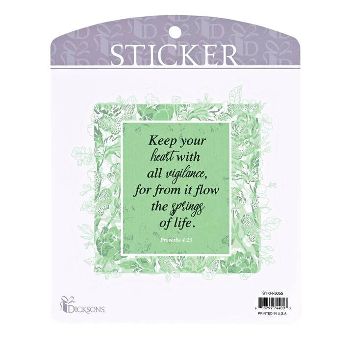 Autocolante Guarda o Teu Coração Com Todo o Cuidado por atacado de Dicksons