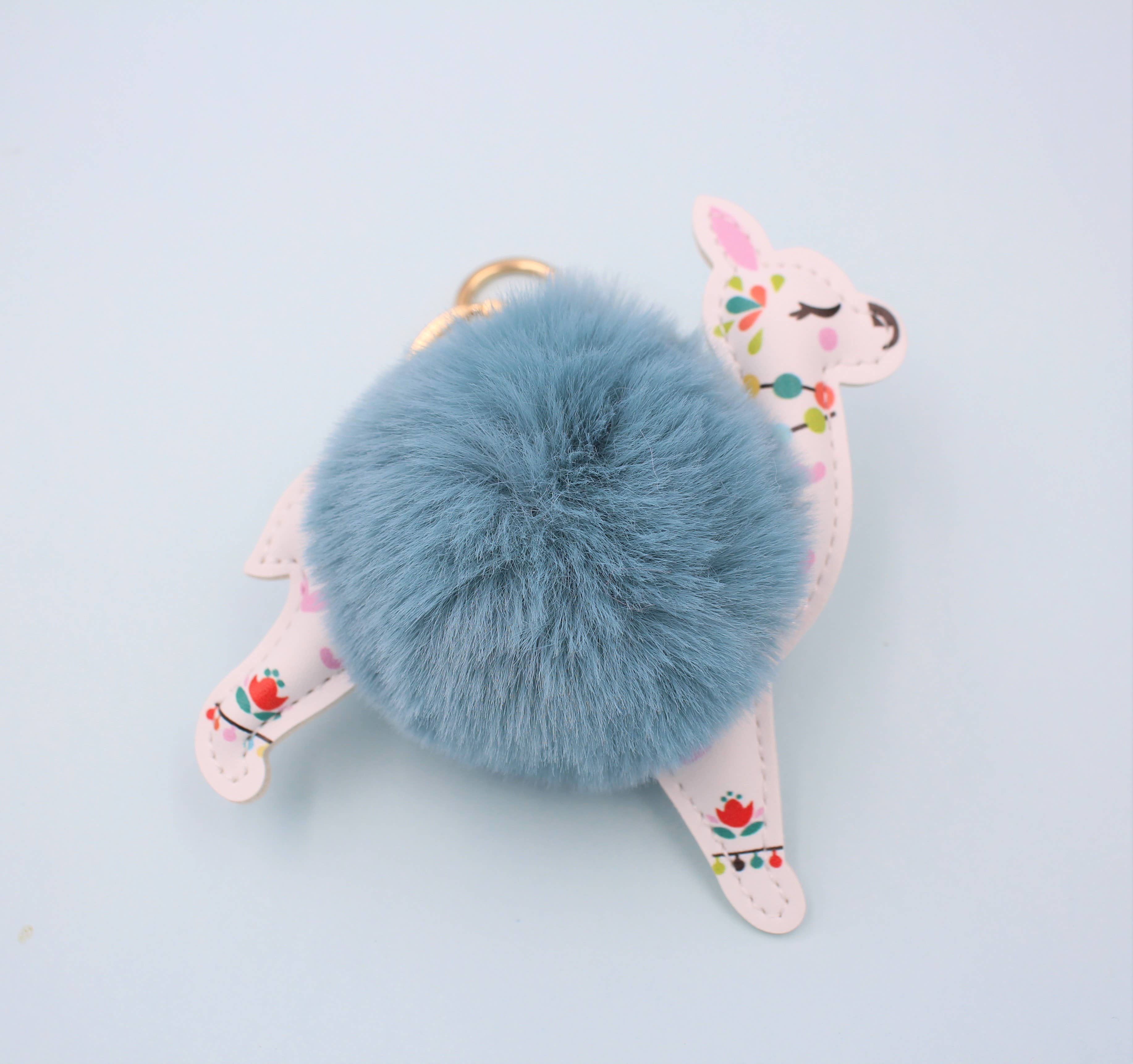 Real Sic - Wholesale Keychain - Unisex - Cute Animal Fuzzy Charm Pom Pom Keychain - Alpaca6