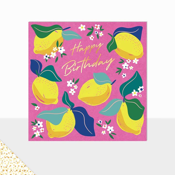 Aurora - Happy Birthday (Lemons) for wholesale by Laura Darrington Design Ltd