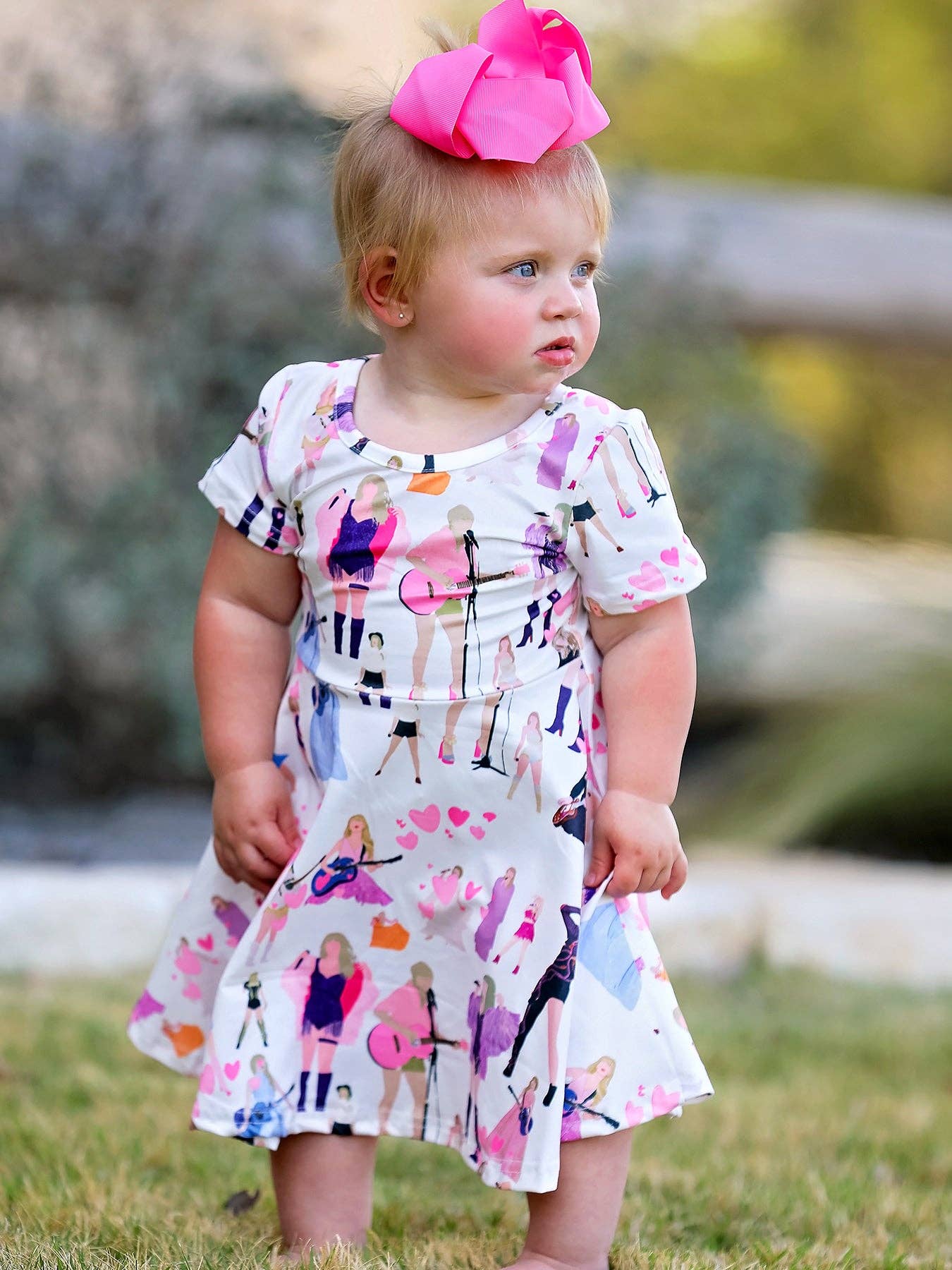 Rylee Faith Designs - Wholesale Dress - Kids - TS Print Milk Silk Short Sleeve Print Girls Dress2