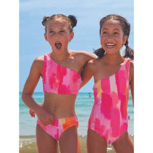 GIRLS Limeapple Pink Tropical Capri Leggings