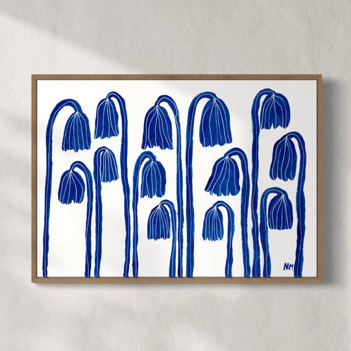 Tres flores azules para venta al por mayor de Nancy McKie