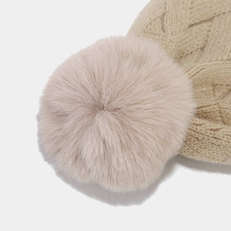 Dipped Shop - Wholesale Winter Accessory Set - Women's - 3PCS Solid Color Twist Hat & Scarf Sets DPHS034419