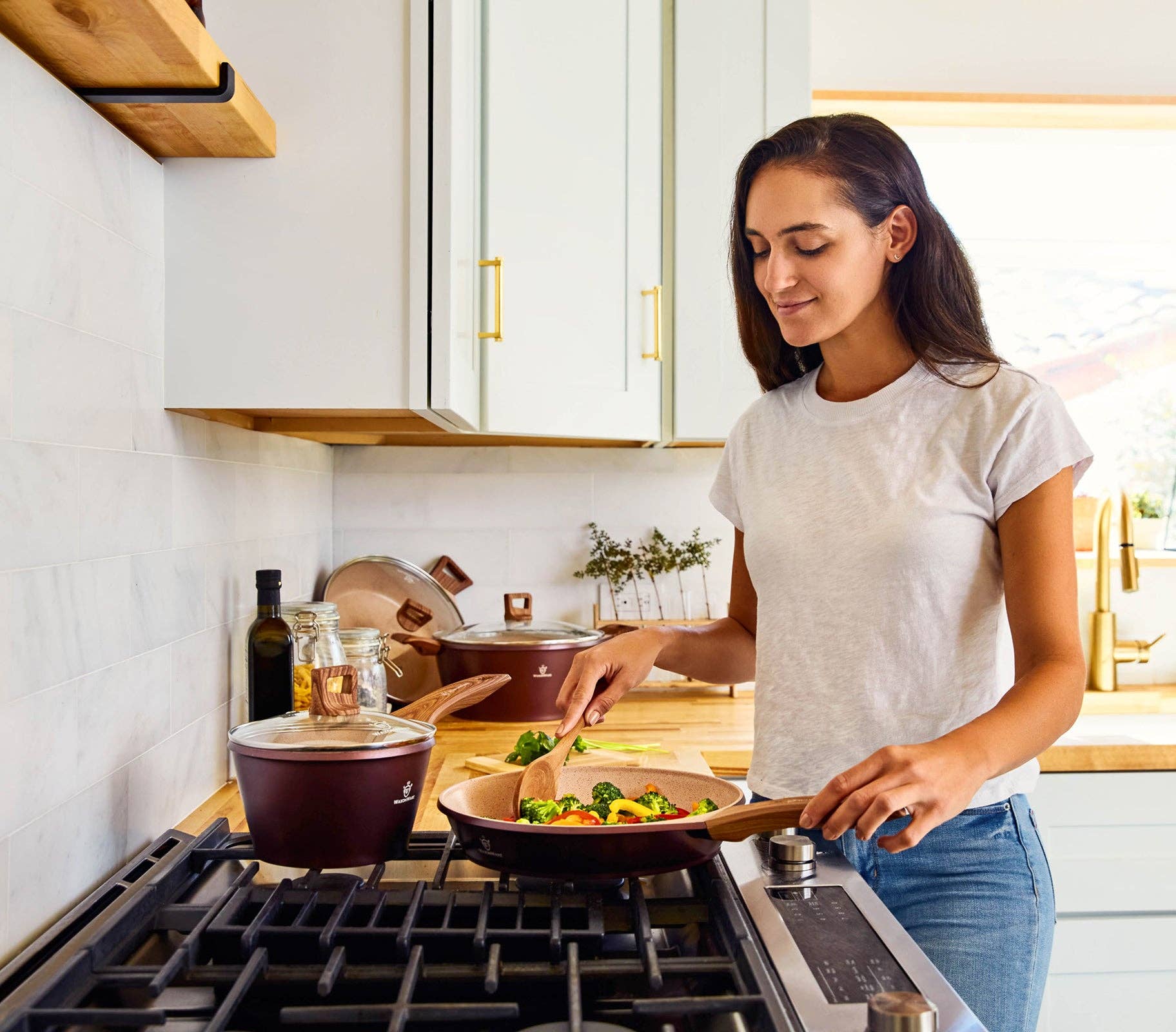 WaxonWare - Wholesale Cookware Set - Marbellous 7pc Non Stick Kitchen Cookware Set14