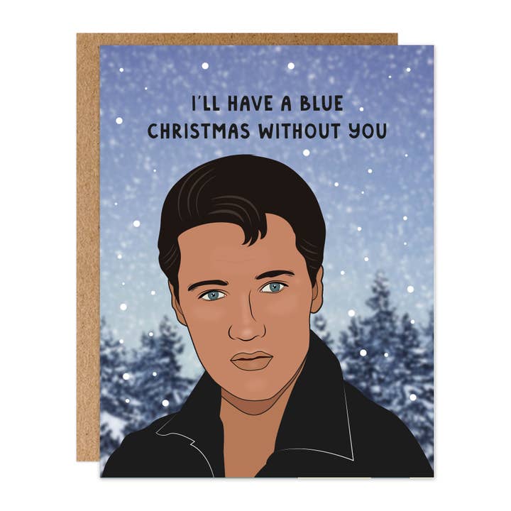 Blue Christmas Card for wholesale by Poppermost Prints