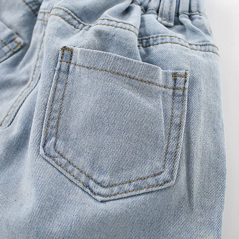 Blå Baby Denimblå Västerländsk Stil Lediga Shorts för wholesale på Faire2