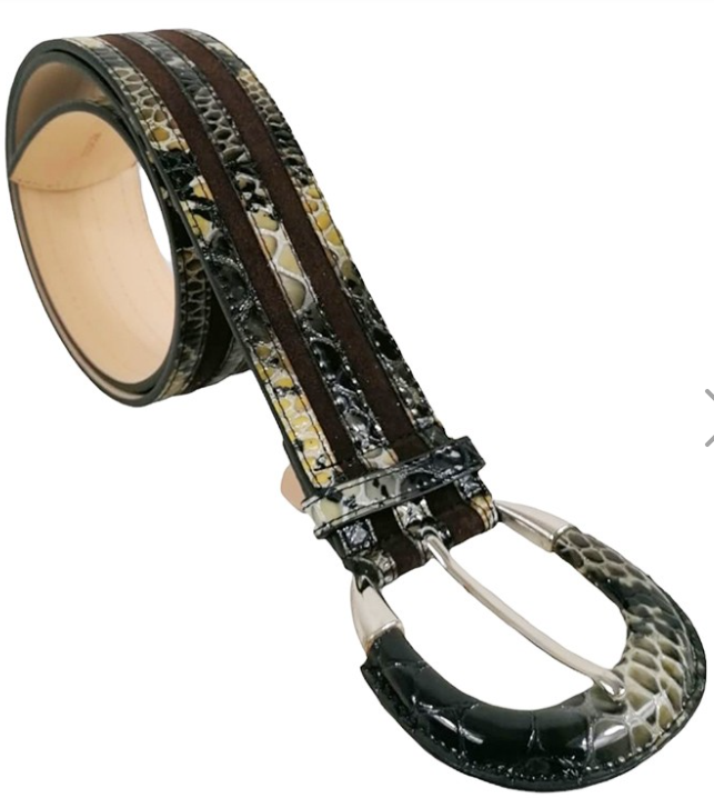 JIJOU CAPRI - Wholesale Riem - Dames - ITBST Italiaanse leren riem met slangenprint JIJOU CAPRI  0