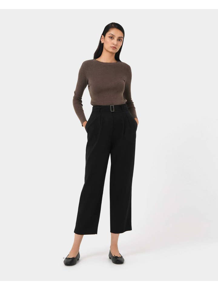 Forcast - Wholesale Pants - Women's - Forcast Women's Mazzy Cotton Belted Trousers