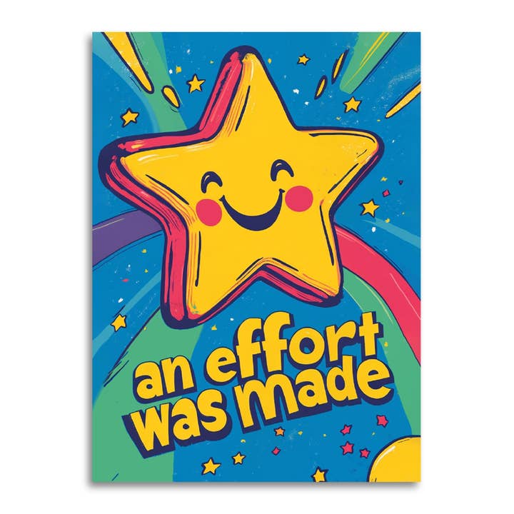 Funny Sarcastic Thank You Card - An Effort Was Made for wholesale by Bad Betty Greeting Co.