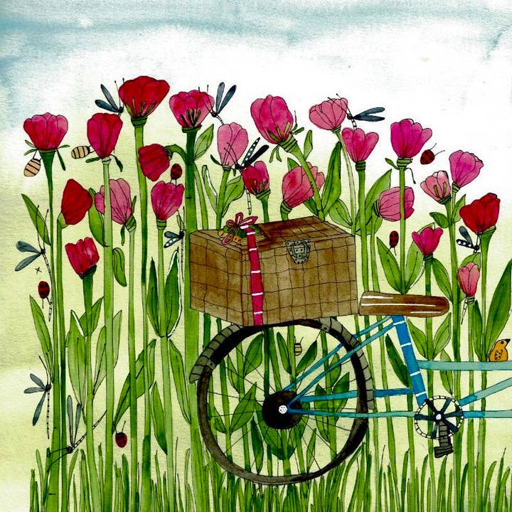 Greeting card - Picnic for wholesale by Elle Bee Art Studio