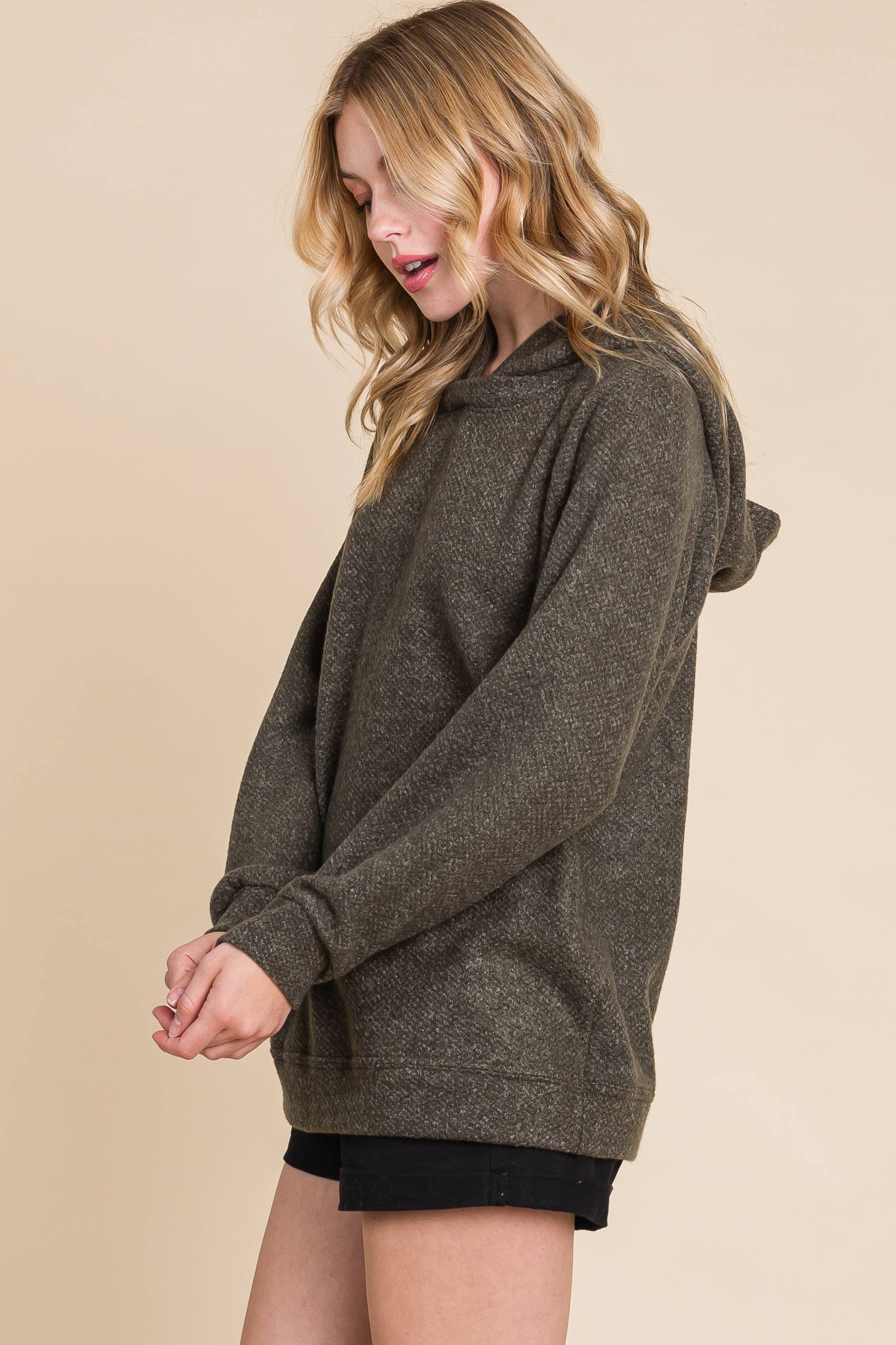 Emerald Collection – wholesale Hoodie – Women's – ETK-8164 Solid Macaroon Knit Hoodie17