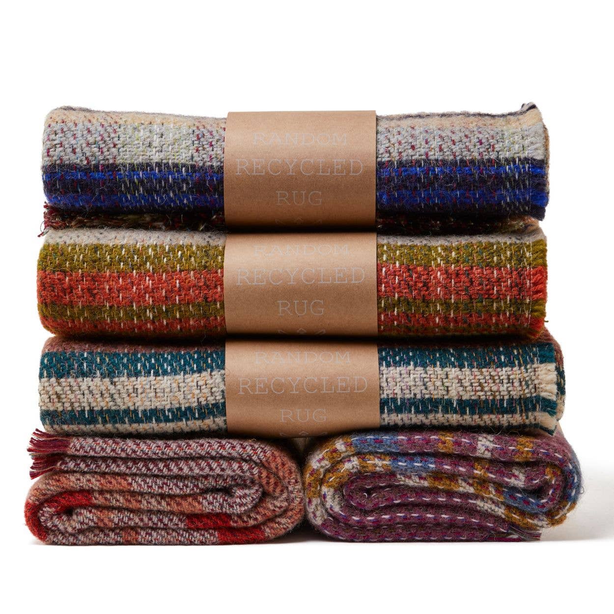 Tweedmill Textiles - Wholesale Throw blanket - Random Recycled Wool Blanket - Medium - assorted colours 1