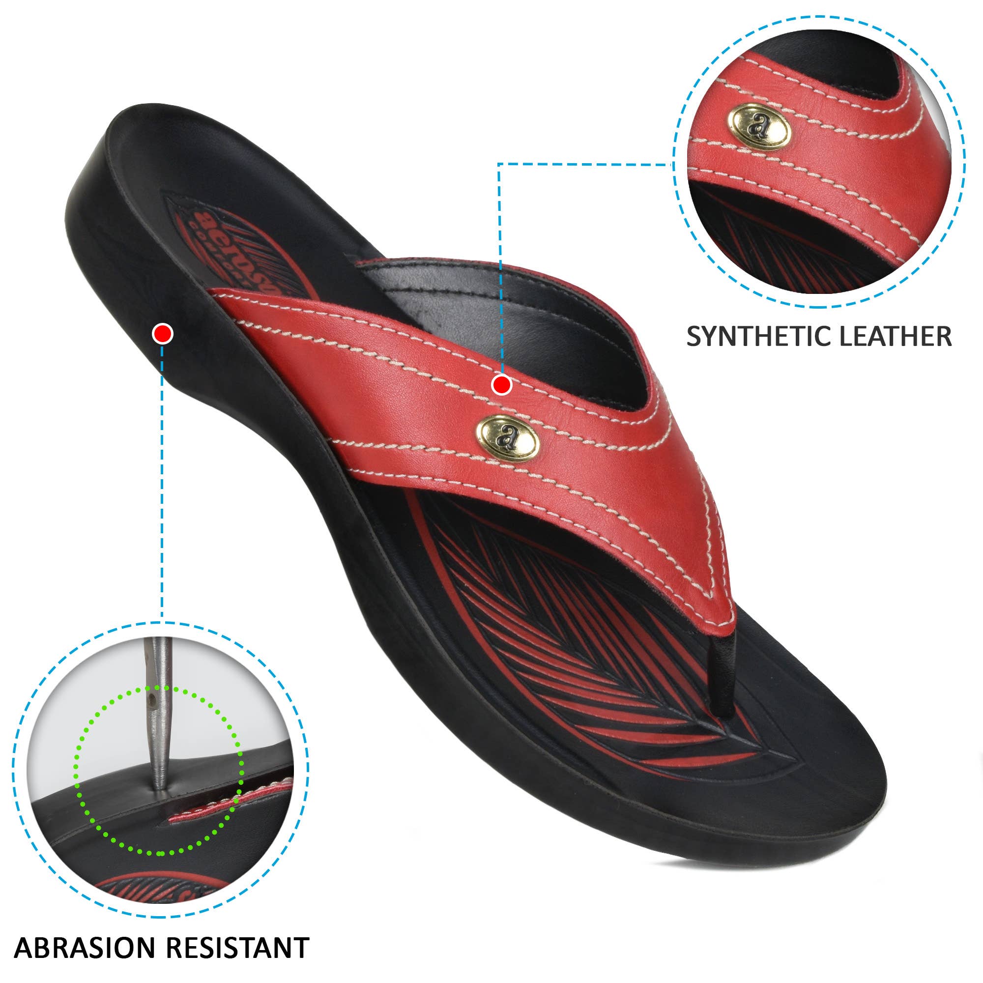 AEROSOFTFOOTWEAR - Wholesale Flip Flops - Women's - Aerosoft - Tendril Thong Flip Flops For Women7