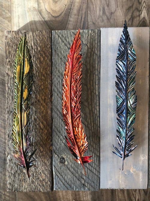 Timber Lane Studio - Wholesale Wall Accent - Nothing But Brights Copper Feather2