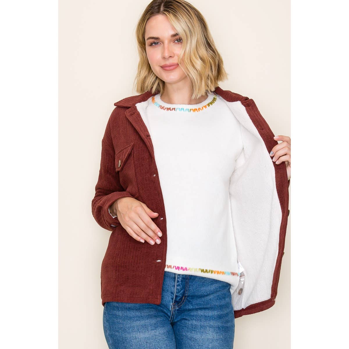 STACCATO - Wholesale Jas - Dames - CORDUROY JAS MET BONTRAND16