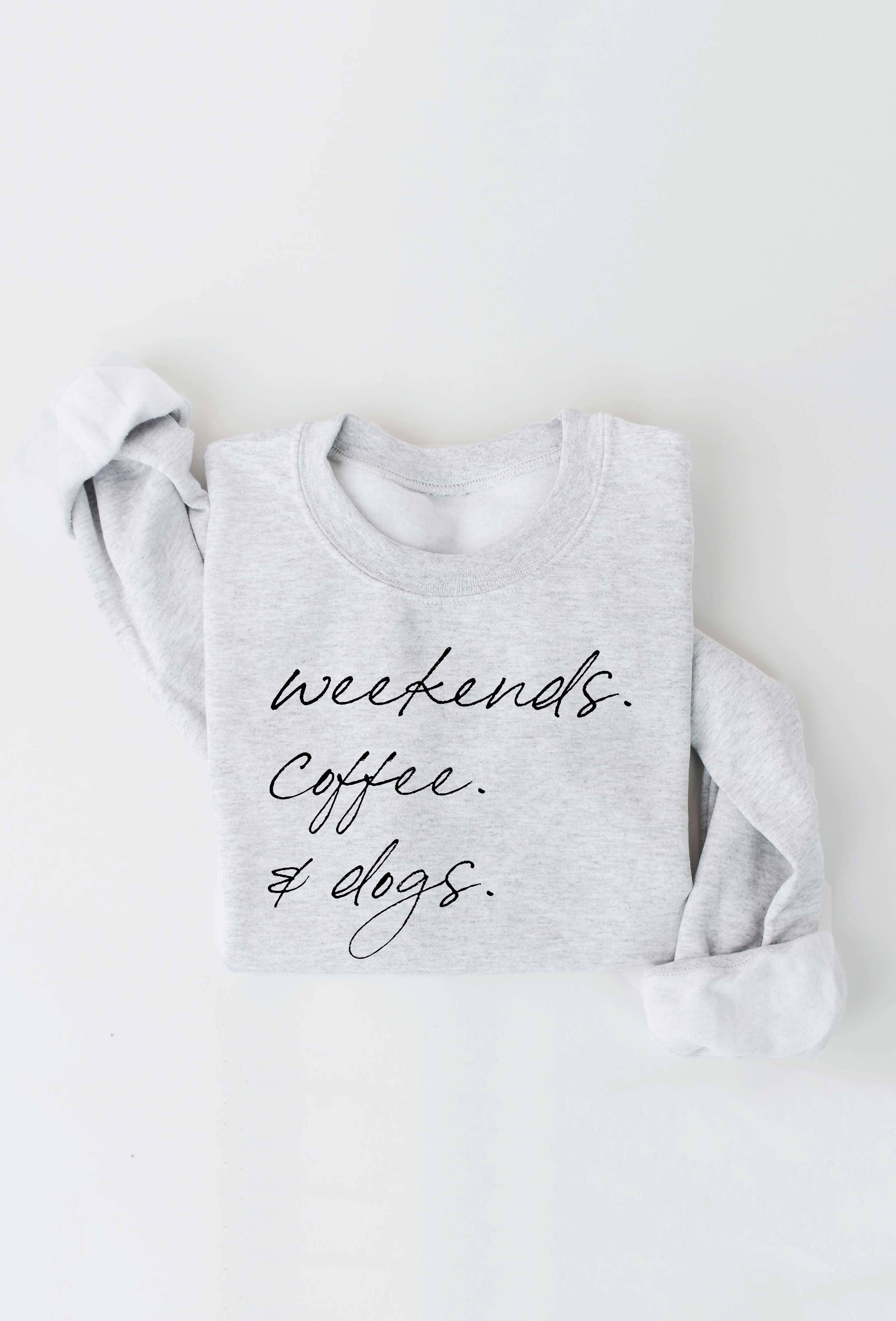 OAT COLLECTIVE - Venta al por mayor Sudadera estampada - Mujer - Sudadera estampada WEEKENDS COFFEE AND DOGS4