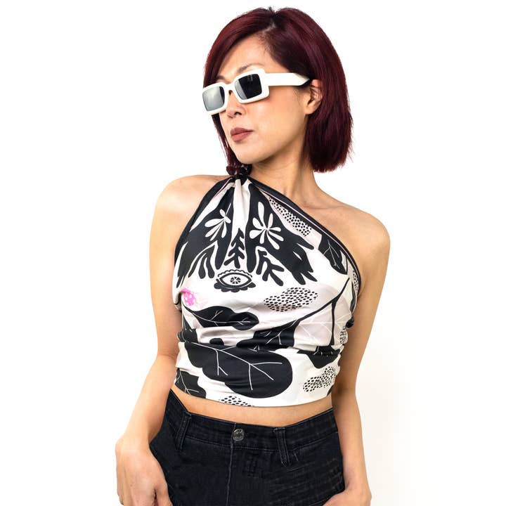 Roots silk scarf 90 for wholesale by Dora Nola