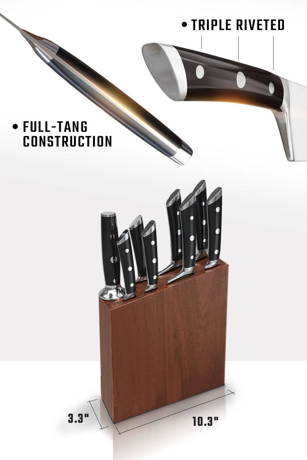 Dalstrong - Wholesale Knife Set - 8-Piece Knife Block Set | Gladiator Series | Knives NSF Certified | Dalstrong ©6
