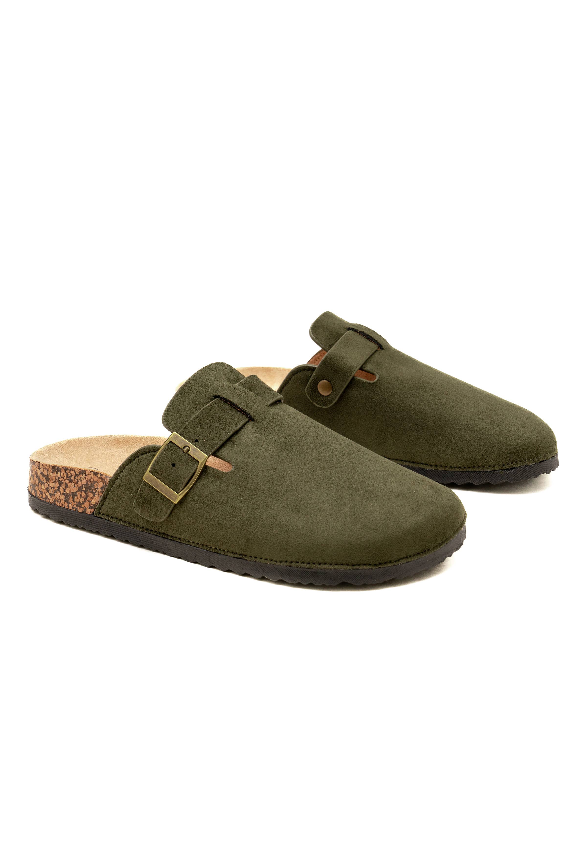 C'M PARIS - Wholesale Mules - Women's - Classic Suedette Mule with Buckle 21109