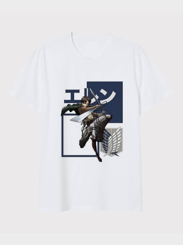 white Attack On Titan T-Shirt for wholesale on Faire