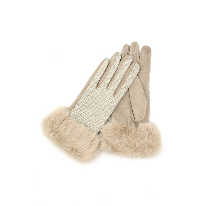 Winter Fur Cuff Smart Touch Gloves for wholesale by Anarchy Street