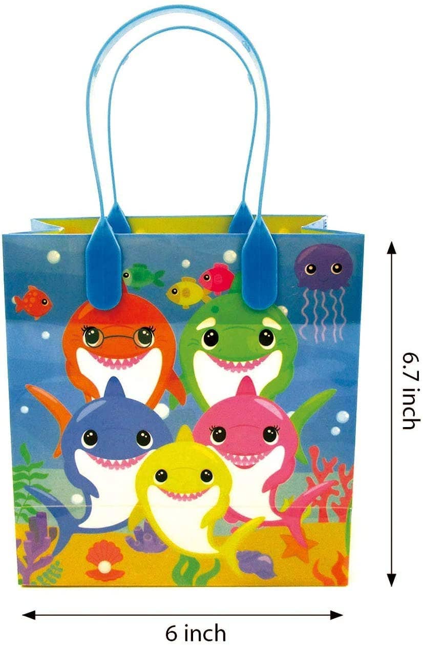 Tiny Mills - Vente Sachet cadeau/boîte cadeau pour invités - Requin Famille Anniversaire Assortiment de faveurs pour 12 enfants6