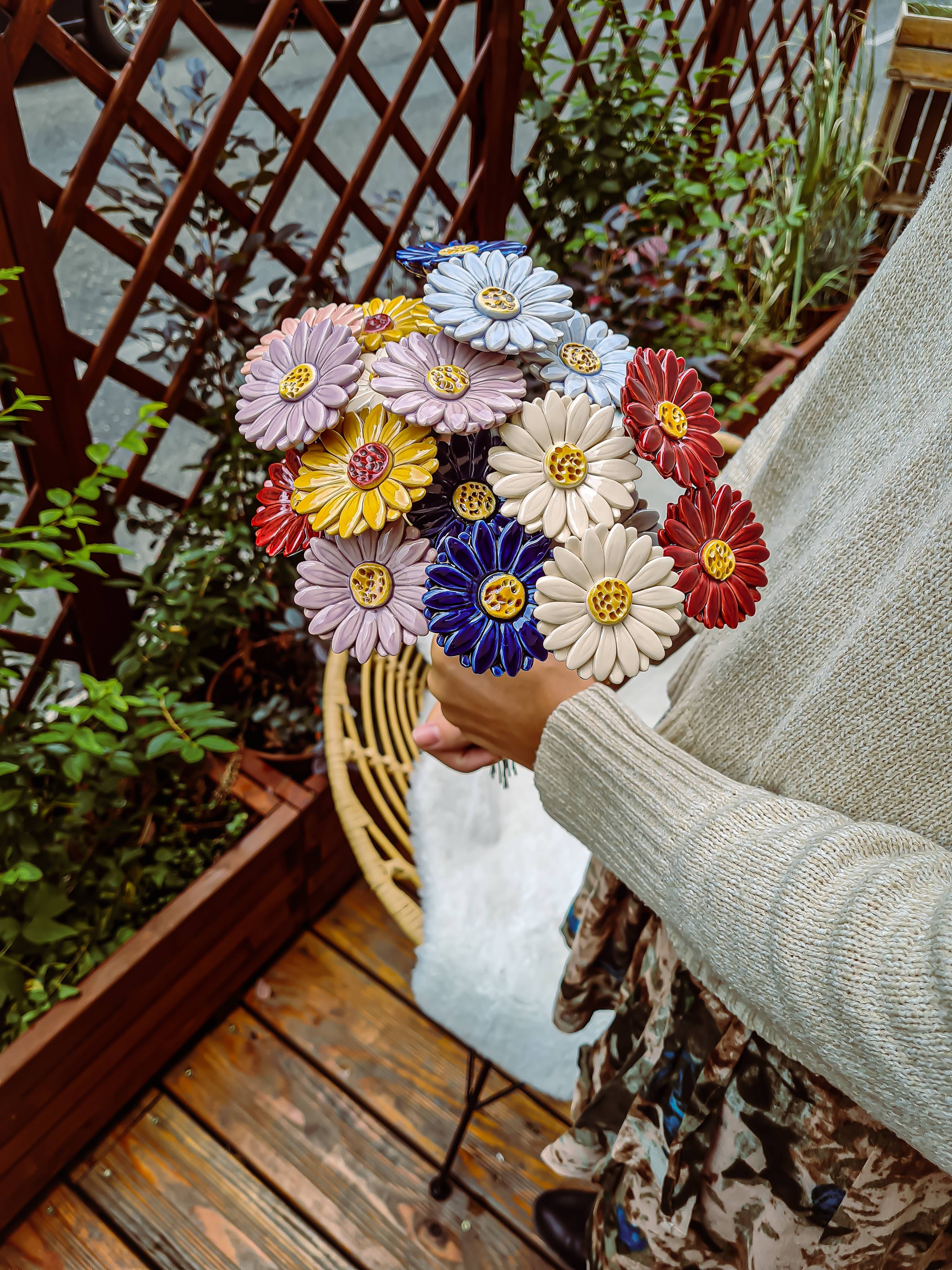 NaturoTheke – wholesale Artificial flowers – Gerbera diameter approx. 5 cm | 39 cm stem53