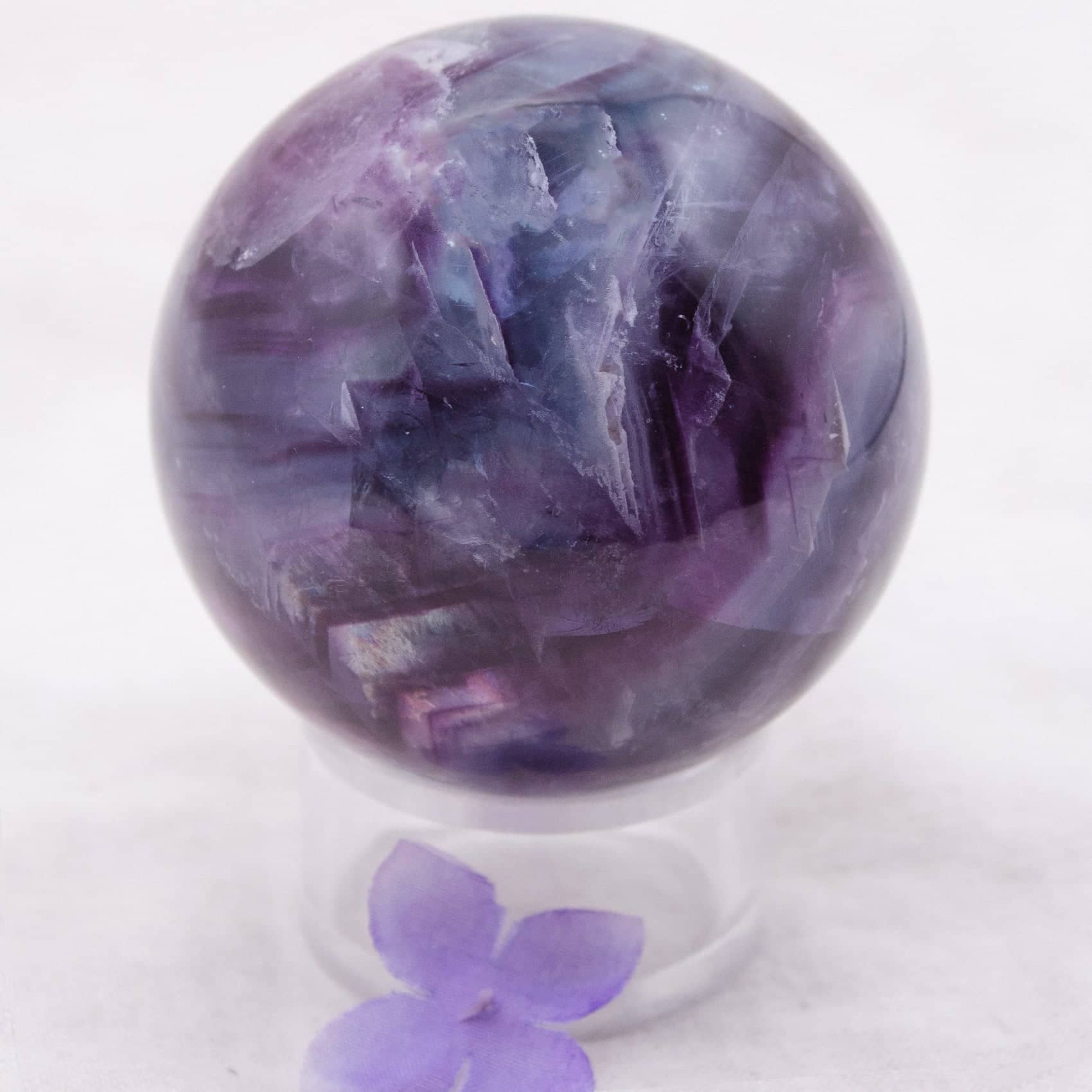 Tiny Rituals - Wholesale Spiritual Stone/Crystal - Rare Rainbow Fluorite Spheres - AAA Premium Quality109