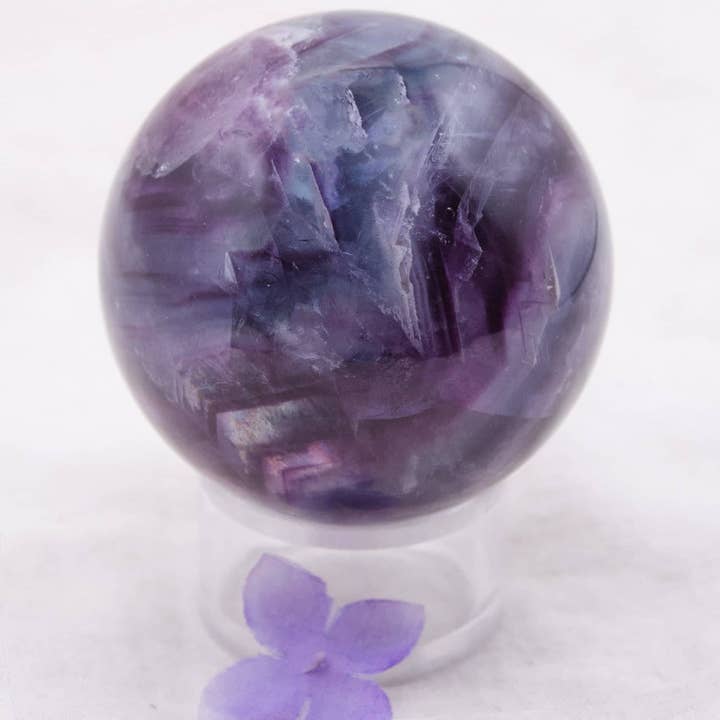 Tiny Rituals - Wholesale Spiritual Stone/Crystal - Rare Rainbow Fluorite Spheres - AAA Premium Quality109
