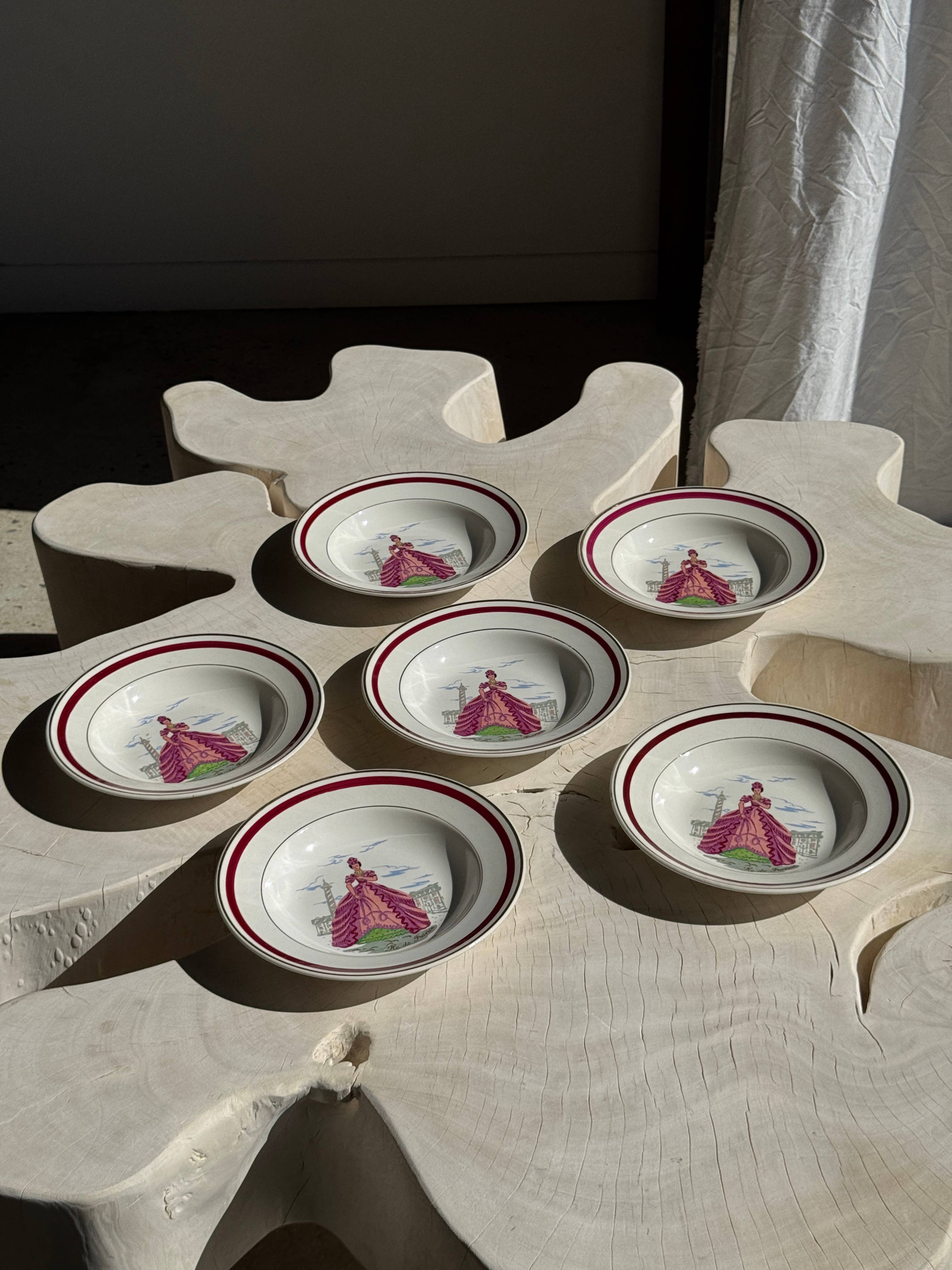 Office Objets - Wholesale Dinner Plate - Set of 6 Ile de France deep plates D22.511