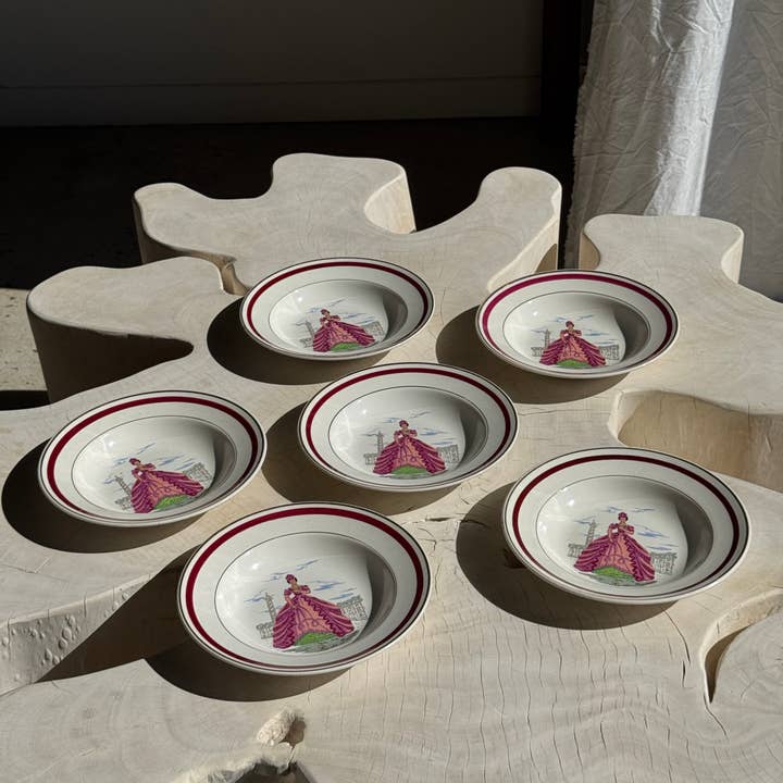 Office Objets - Wholesale Dinner Plate - Set of 6 Ile de France deep plates D22.511