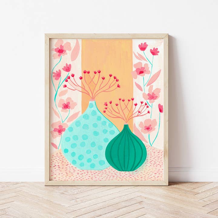 Teal Vases for wholesale by Nabeela Rumi