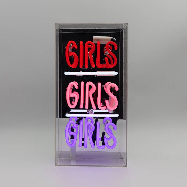 Locomocean - Wholesale Neon Sign - 'Girls Girls Girls' Acrylic Box Neon Light3