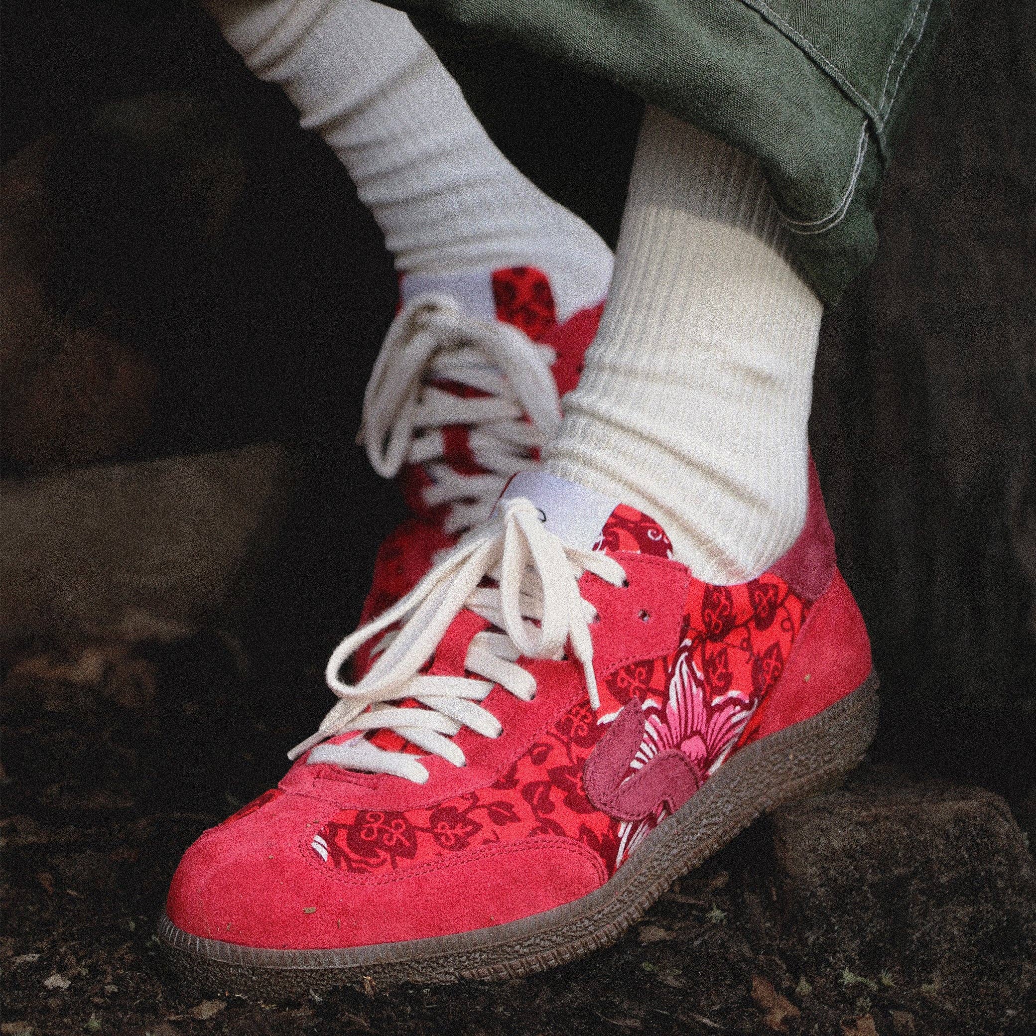 Panafrica - Vente Baskets tendance – femme - Sahara Amarante1