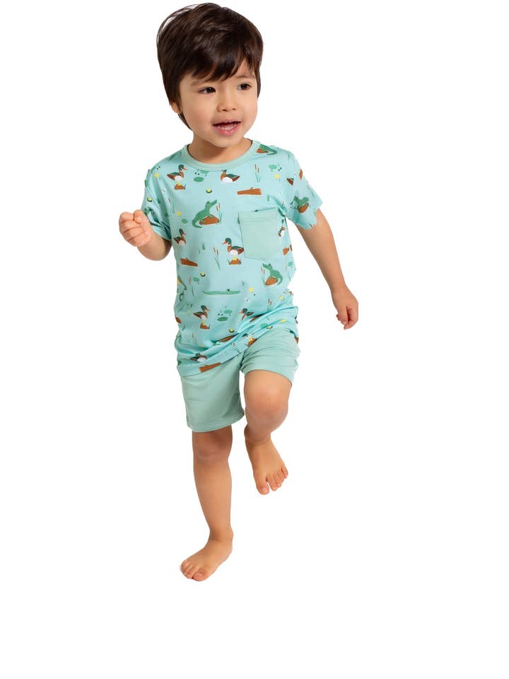 Pearls & Pelicans - Wholesale Top & Short Set - Kids - Bayou Buddies Pocket Shirt & Shorts4