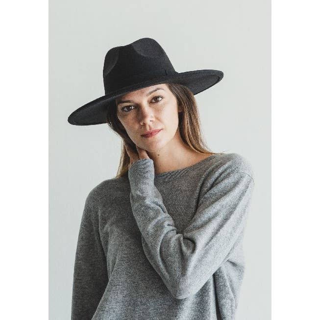 Bella Betty - Wholesale Fedora - Women's - Structured wide brim panama hat in vegan felt6