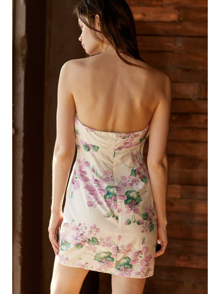 WHITE PINK Lila Mini Romantic Whimsical Dress MD3206-WHITE for wholesale on Faire3