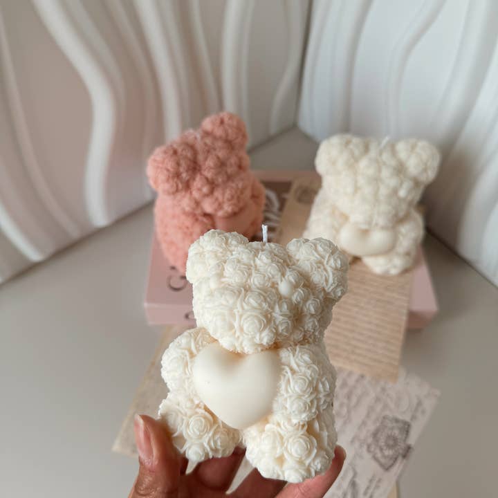 My Milky Candle - Wholesale Novelty Candle - Handmade candle Ourson Love cream size to choose from 2