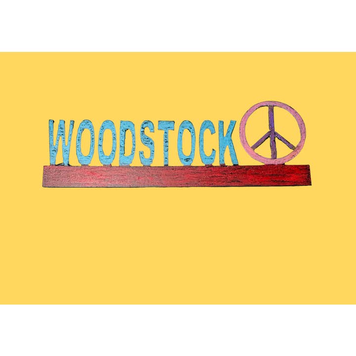 Peace sign Custom Word Magnets Namedrop Town Cities Recycle for wholesale by Whimsies